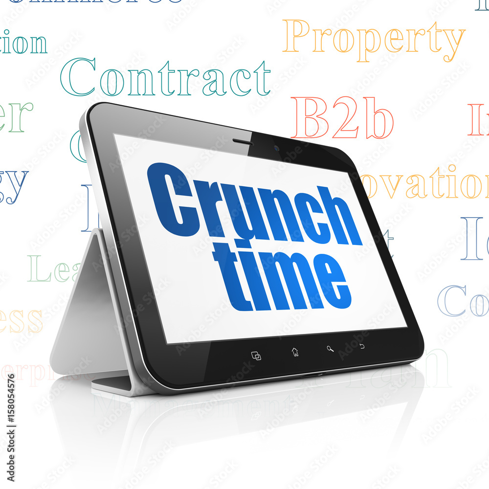 Business concept: Tablet Computer with Crunch Time on display Business concept: Tablet Computer with Crunch Time on display