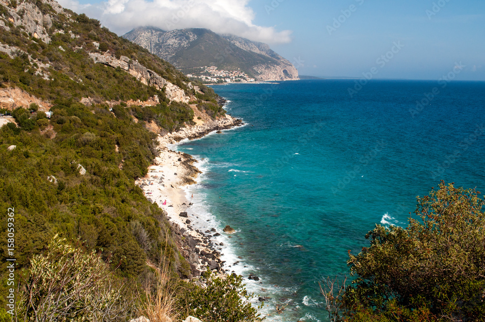 Cala Luna - sandy beach on the rocky coast of Sardinia