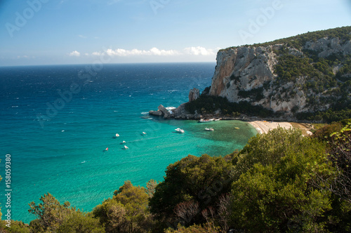 Cala Luna - sandy beach on the rocky coast of Sardinia