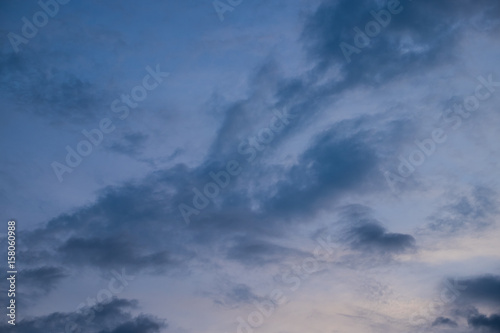 blue sky after dusk