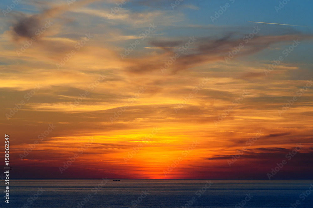 Sunset on Patara beach. Turkey