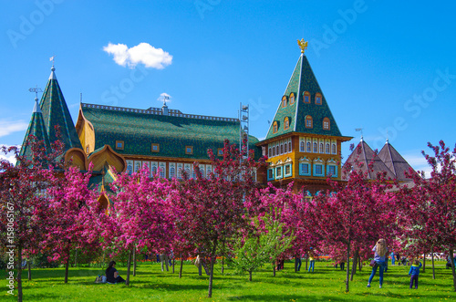  Palace of Tsar Alexei Mikhailovich in Kolomenskoye in spring day photo