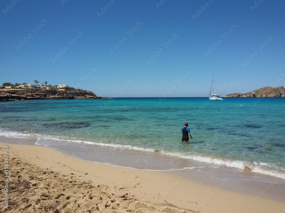 Tourist on the island of Ibiza 