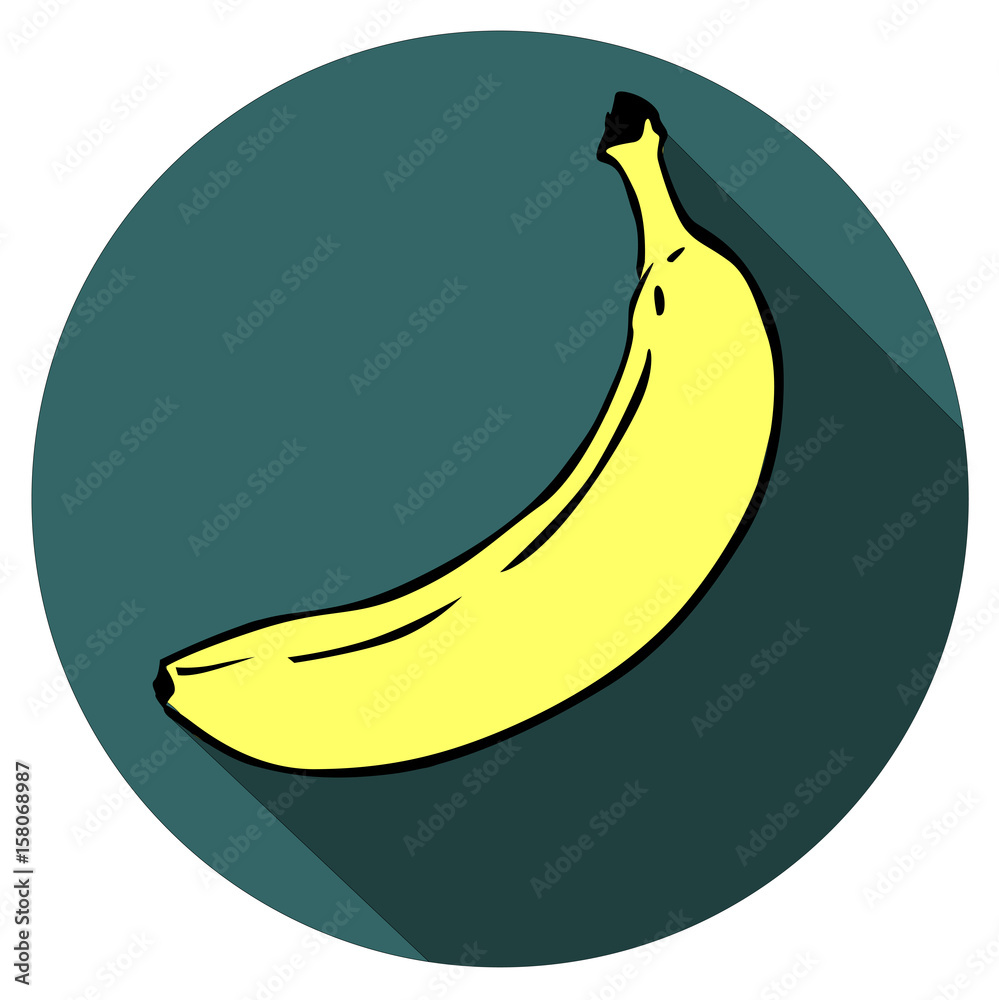 Banana Fruit Food flat design icon vector eps 10