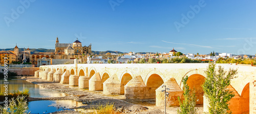 Great Mosque with Roman Bridge and Guadalquivir river,  Cordoba,  Spain photo