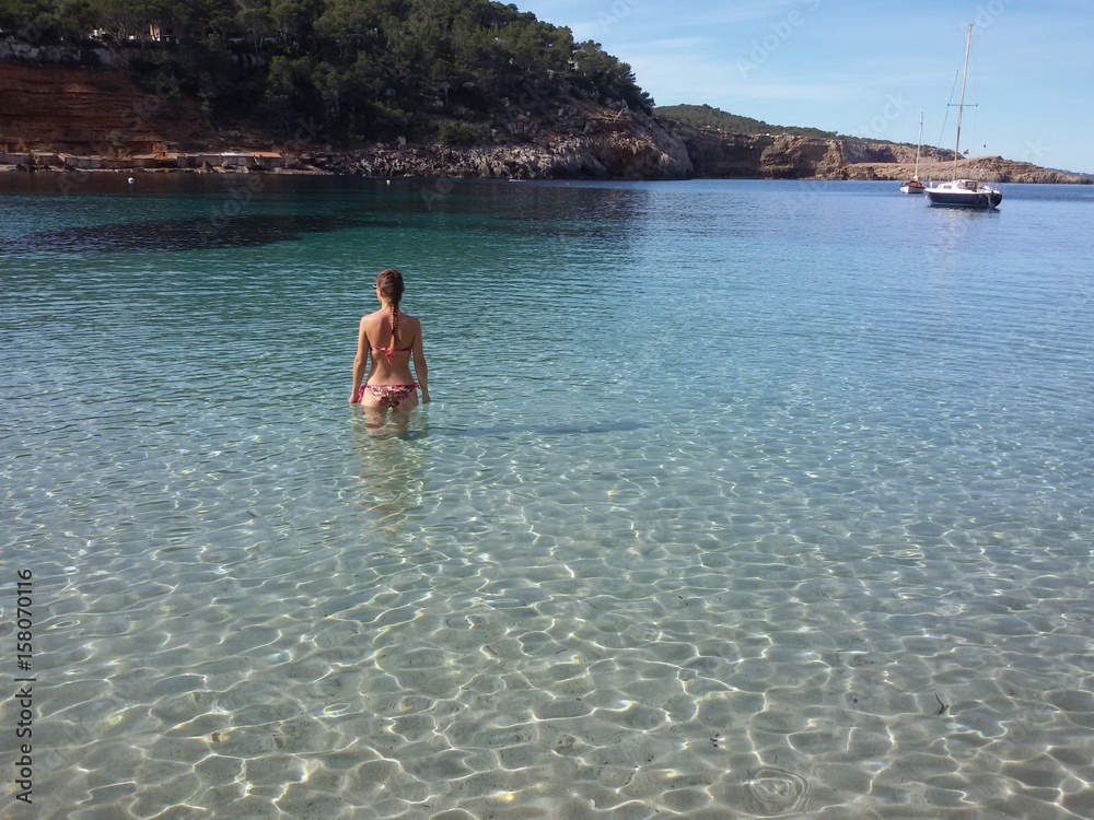 Tourist on the island of Ibiza 