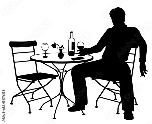 Jilted man silhouette