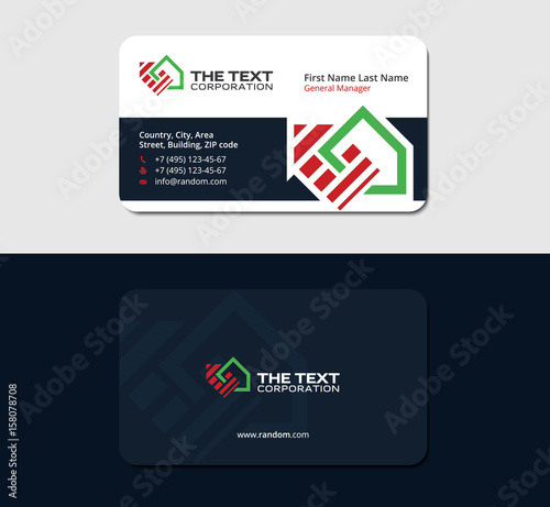 home improvement, modern business card design template