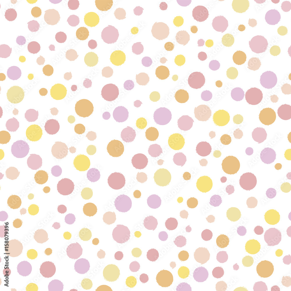 ドット　水玉　ランダム　背景　シームレスパターン　　seamless, random polka dots