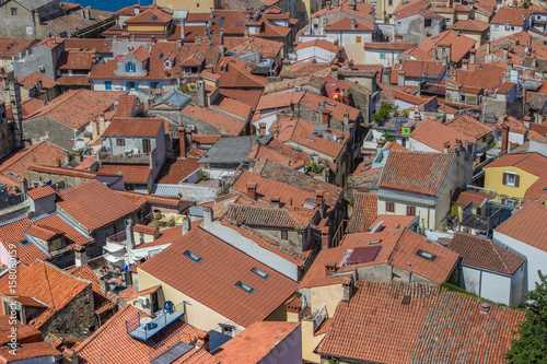 The city of Piran. Adriatic coast. Slovenia. View from above
