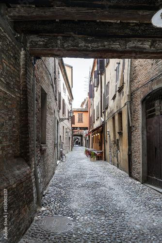 Views of the via delle-volte, a medieval street in the center of the village