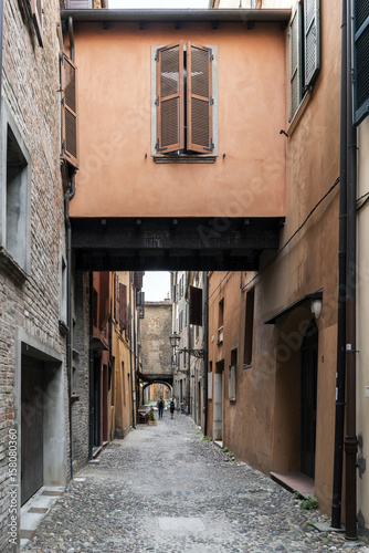 Views of the via delle-volte, a medieval street in the center of the village