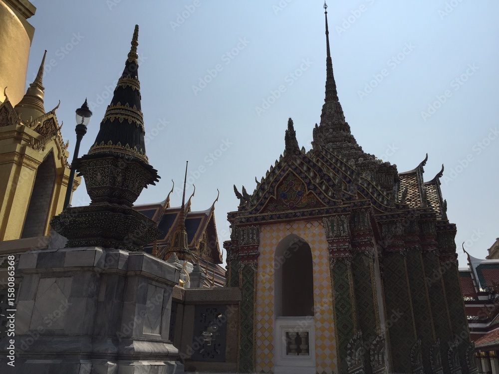 Fototapeta premium Wat Phra Kaew, Temple of the Emerald Buddha , Bangkok Thailand
