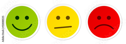 Mood Faces Green/Yellow/Red Round Eyes