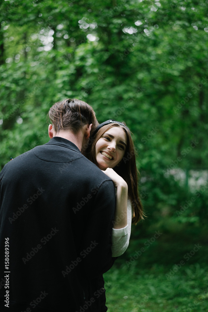 couple higging in the park couple higging in the park