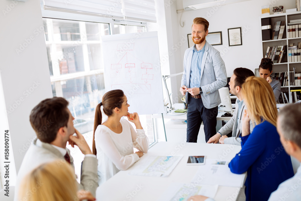 Business meeting and brainstorming Business meeting and brainstorming