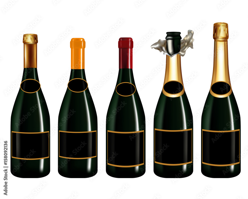 Champagne bottle isolated on white Champagne bottle isolated on white