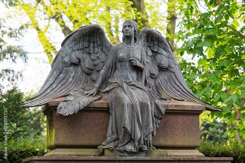 Statue of an Angel on Graveyard