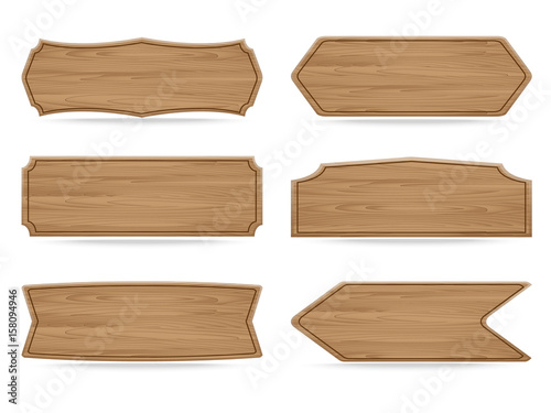Vector shapes wooden sign board