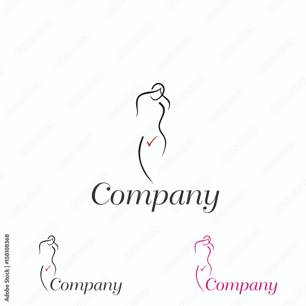 Female Genital Health Logo Line Woman Body Shape With V Icon Right Icon On White Background Stock ベクター Adobe Stock Female Genital Health Logo Line Woman Body Shape With V Icon Right Icon On White Background Stock ベクター Adobe Stock