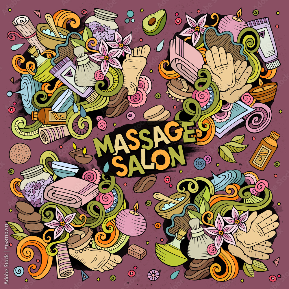 Vector set of Massage and Spa designs