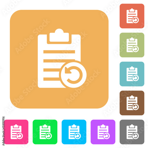 Undo note changes rounded square flat icons