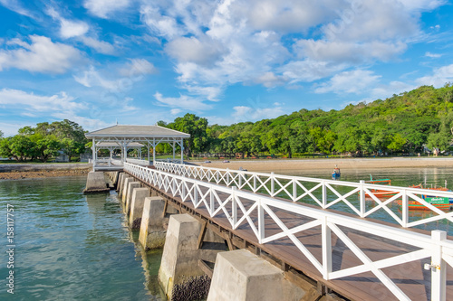 Asdang white sea bridge at Sichang island, Pattaya, Chonburi, Thaland