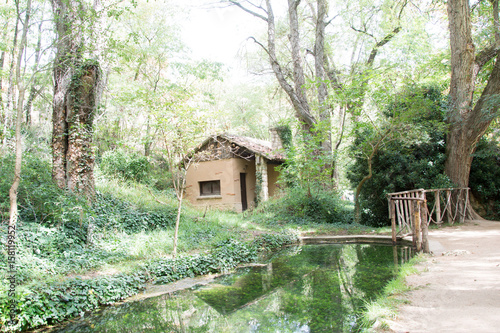 Waterfall Monasterio de piedra in Spain