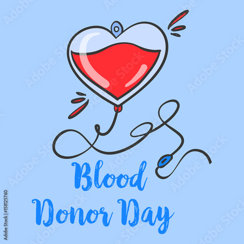 Blood donor day design hand draw collection