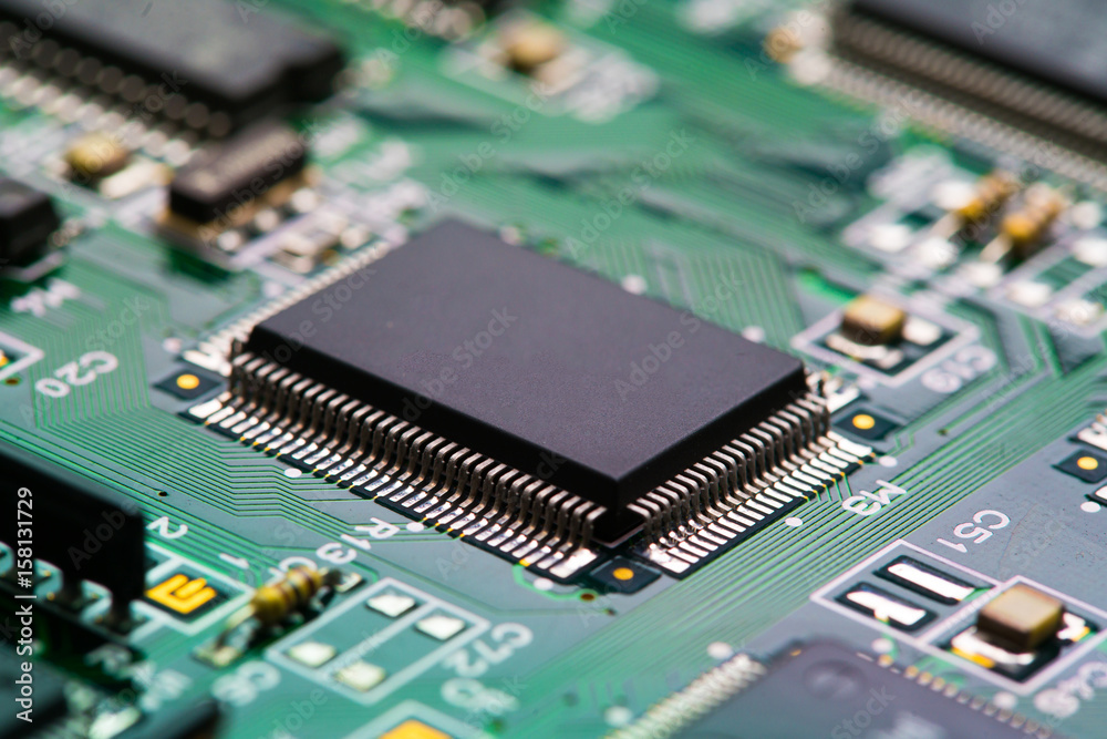 Closeup of electronic circuit board Closeup of electronic circuit board