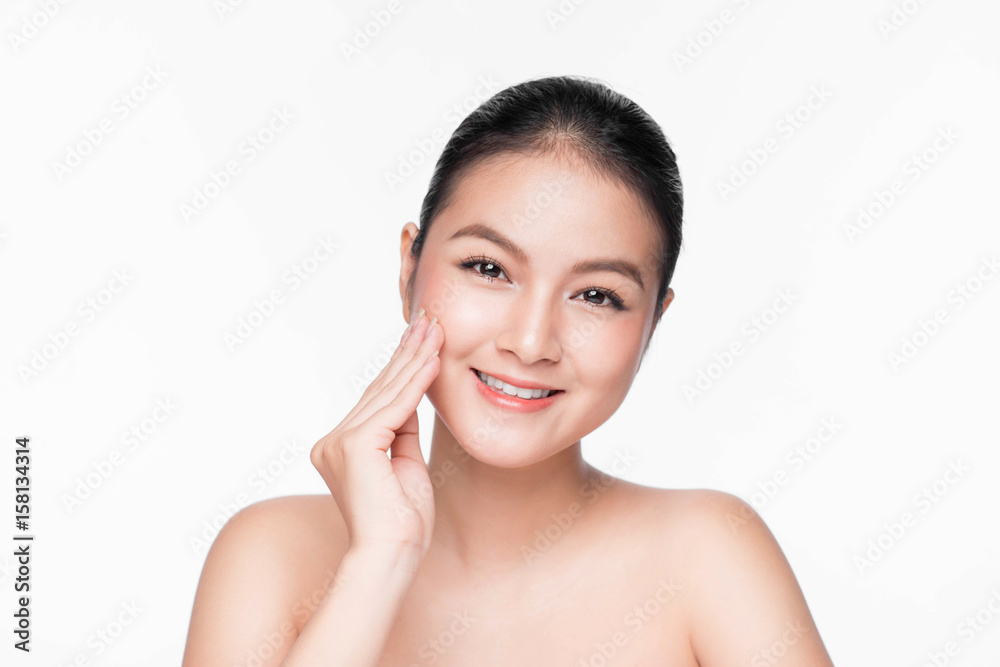 Spa. Beautiful asian woman portrait with perfect skin.