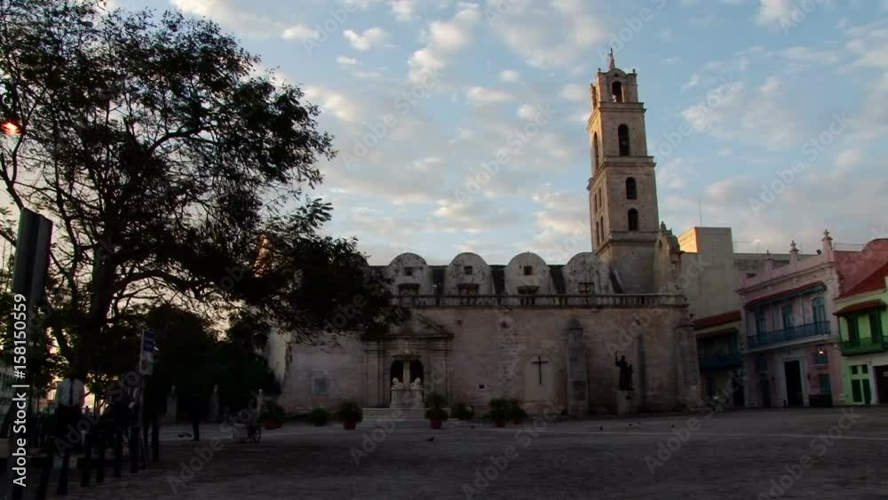 Dawn view of the Basílica San Francisco de Asis in Longa del Comercio, Havana Cuba Dawn view of the Basílica San Francisco de Asis in Longa del Comercio, Havana Cuba