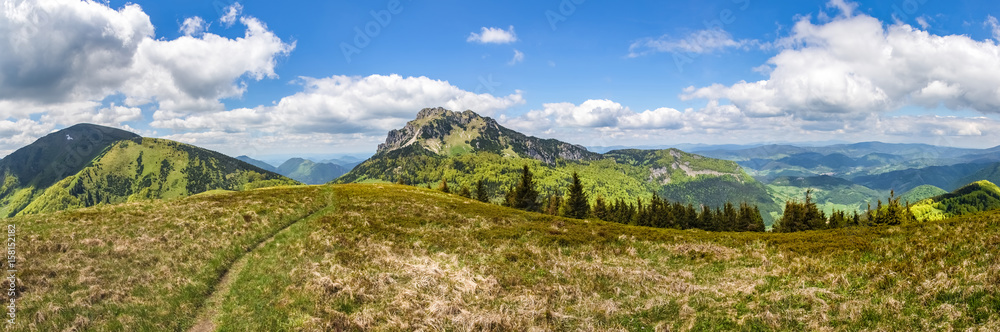 Panorama from spring Little Fatra National Park, Slovakia