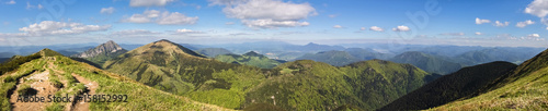 Beautiful spring hilly slovak landscape - Little Fatra hills