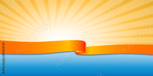 Sommer Banner - Hintergrund (Orange/ Blau)
