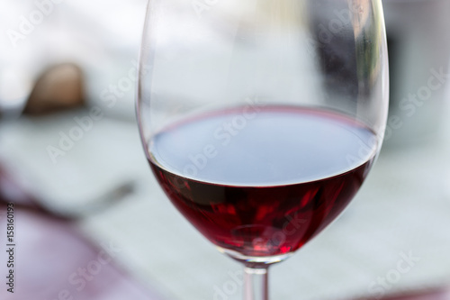 Glass of Cabernet Sauvignon Red Wine  Close Up