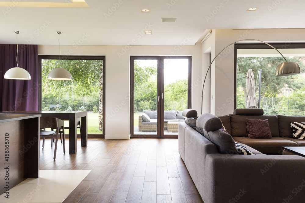 Fototapeta premium Classically elegant living room with sofa