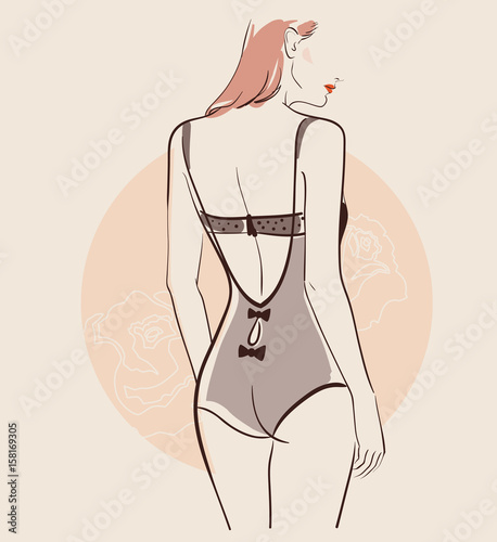 Beautiful woman wearing sexy lingerie