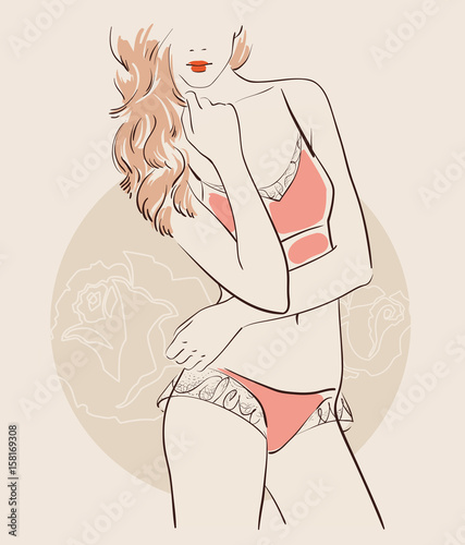 Beautiful woman wearing sexy lingerie