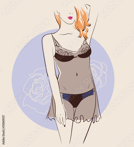 Beautiful woman wearing sexy lingerie