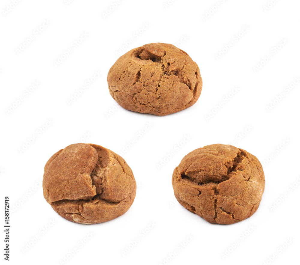 Ginger cookie isolated