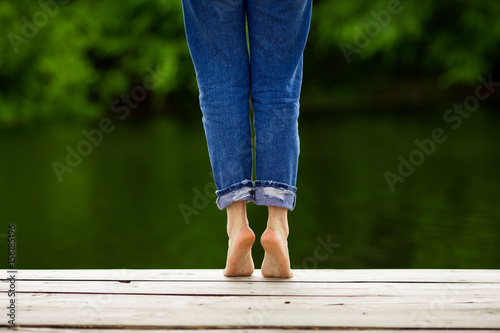 Legs on the pier