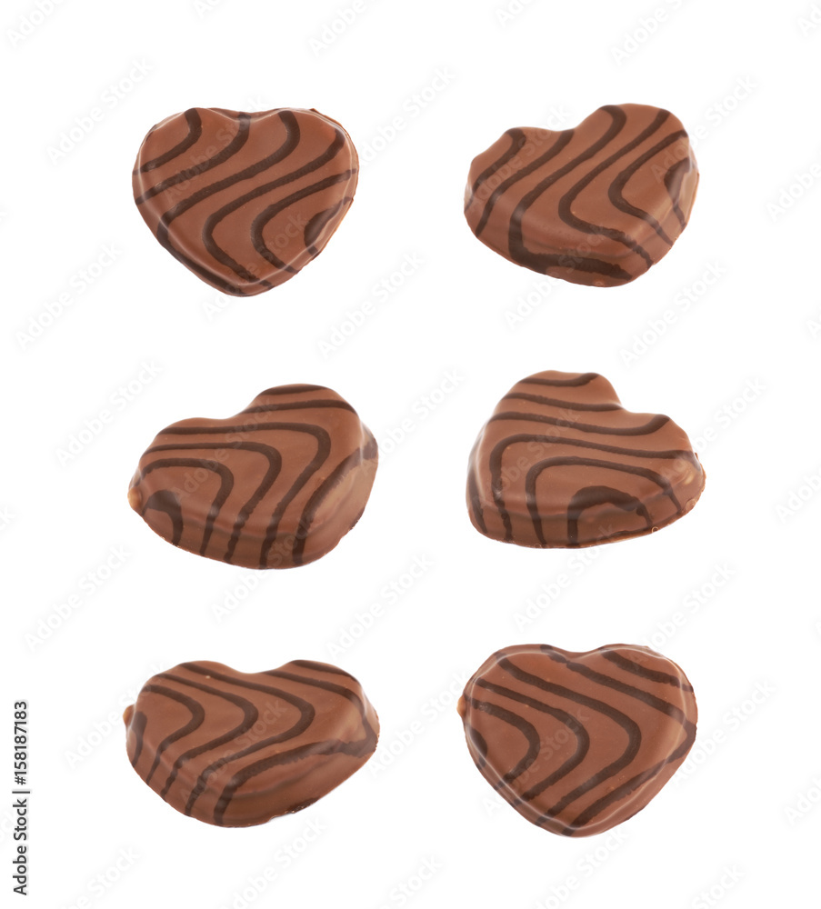 Heart shaped cookie isolated Heart shaped cookie isolated
