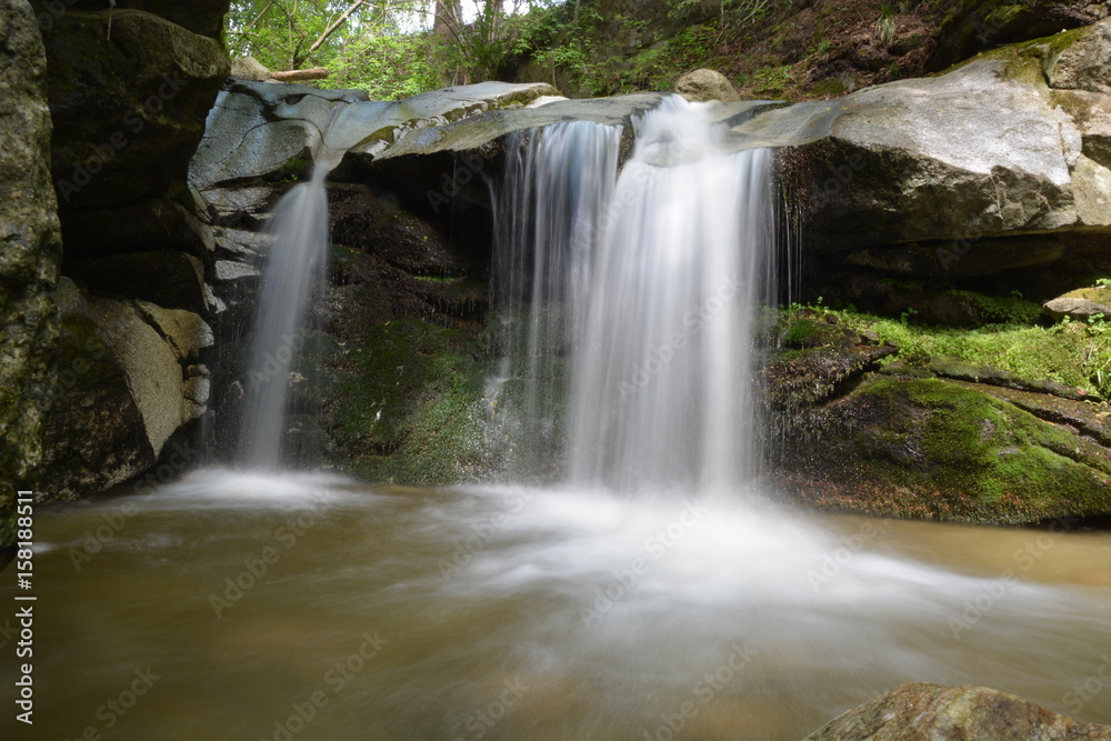 Obraz premium Wasserfall im Wald