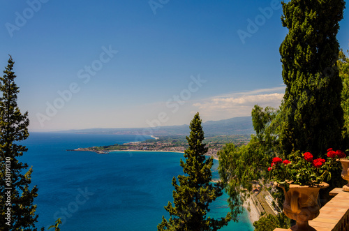 The Sicilian coast from Taormina - Italy