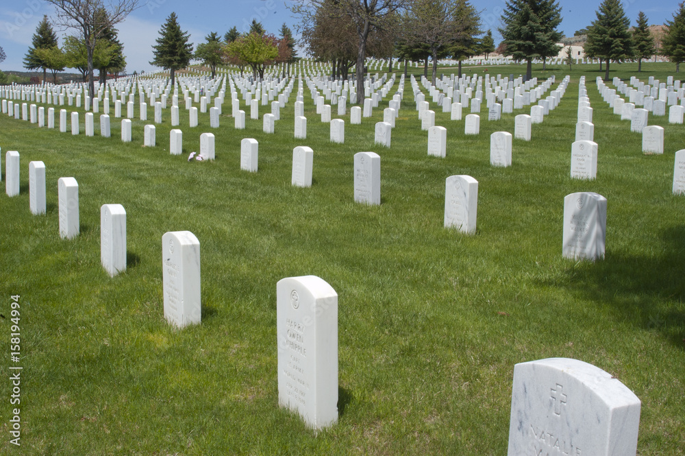 Obraz premium National Cemetery in Santa Fe, New Mexico