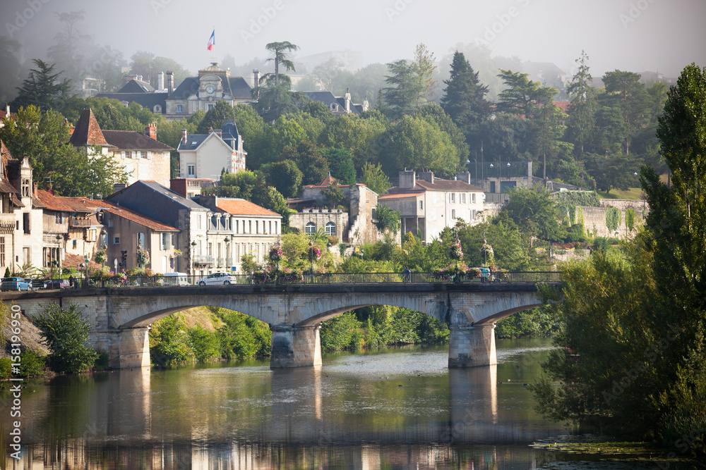 Picturesque view of Perigord town in France