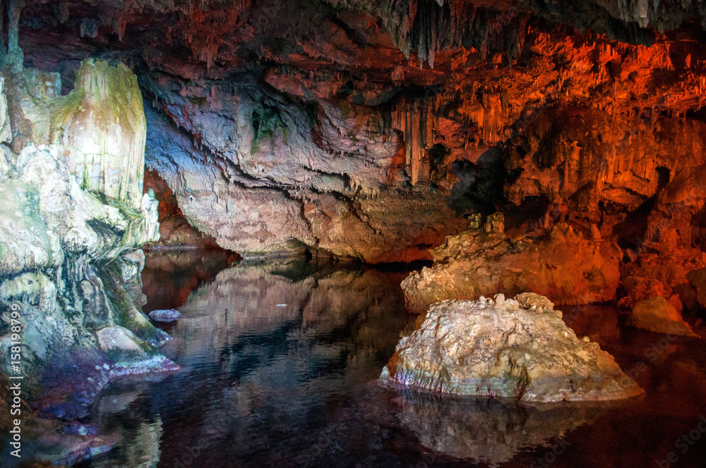 Neptune's Cave, Capo Caccia  - a cave on the coast accessible only by boat on the island of Sardinia.