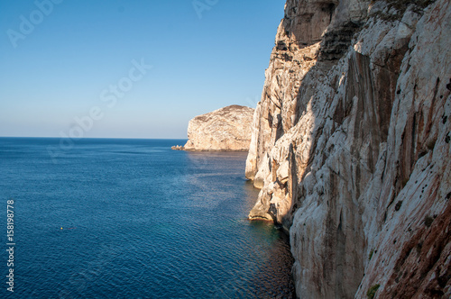 Capo Caccia - rocks that rise straight from the sea on the island of Sardinia.