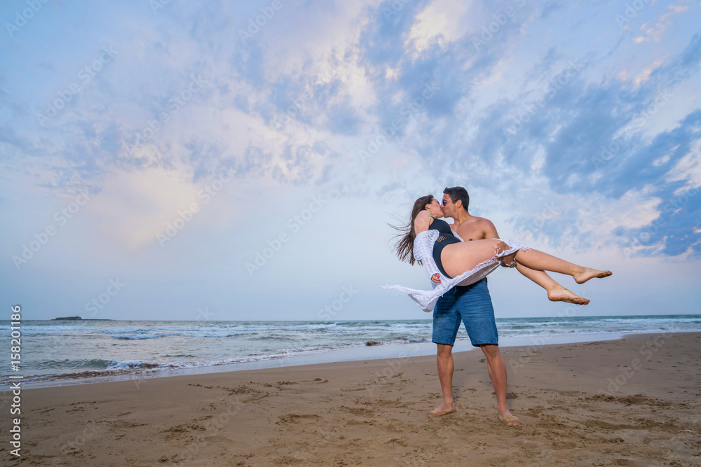 couple walking on the beach